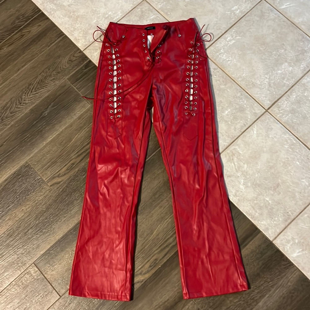 Red Leather Pants